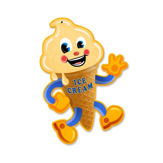 Ice Cream, Food and Drink, Custom Metal Shape, 10 X 14 Inches