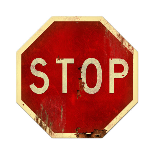 Stop Sign, Street Signs, Custom Metal Shape, 28 X 28 Inches