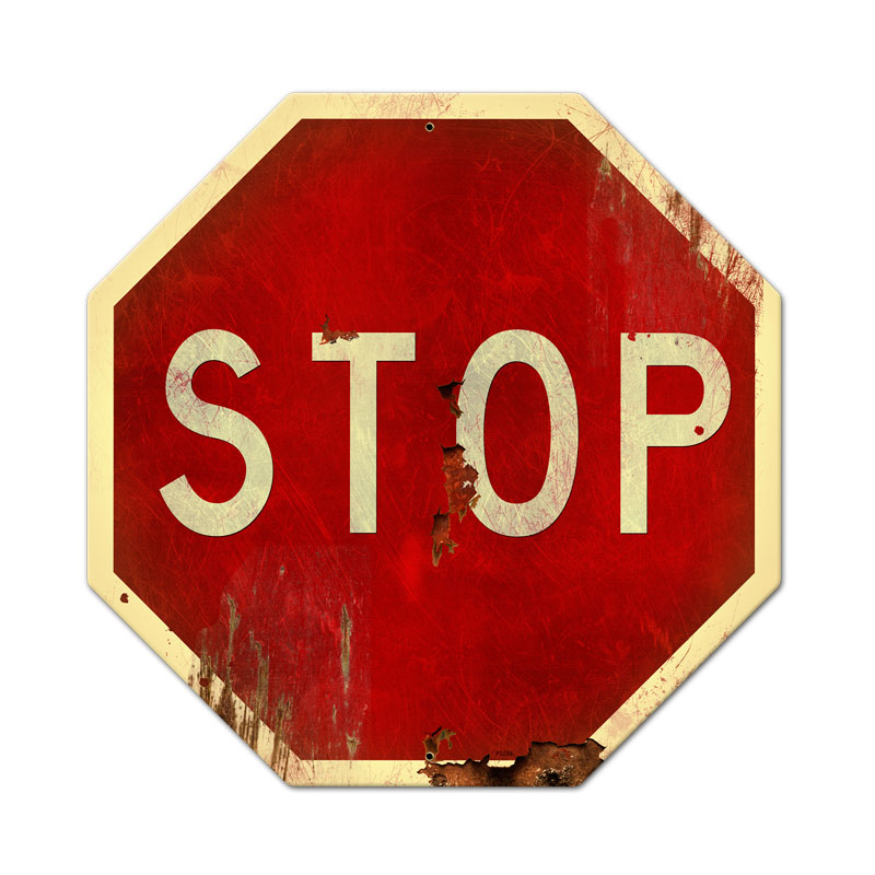 Stop Sign, Street Signs, Custom Metal Shape, 16 X 16 Inches