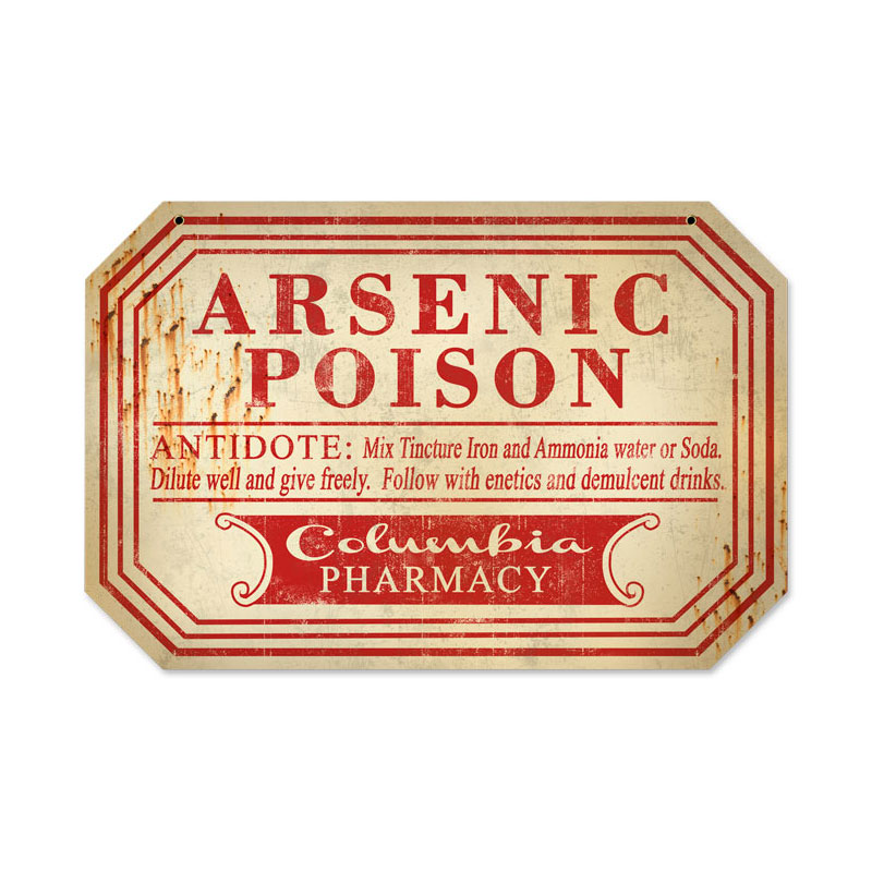 Arsenic, Home and Garden, Custom Metal Shape, 18 X 12 Inches