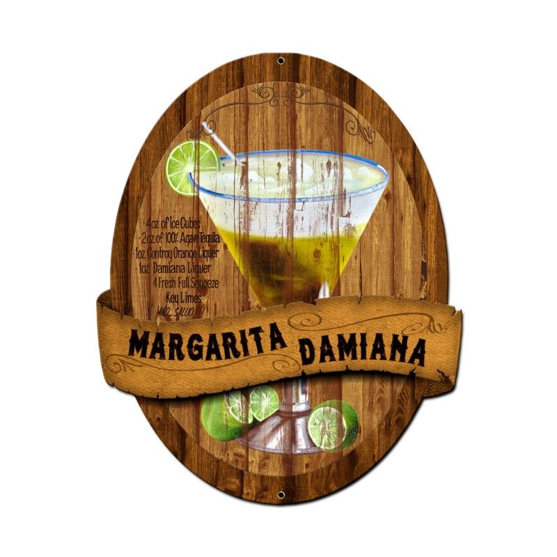 Margarita Damiana Recipe, Bar and Alcohol, Custom Metal Shape, 20 X 24 Inches