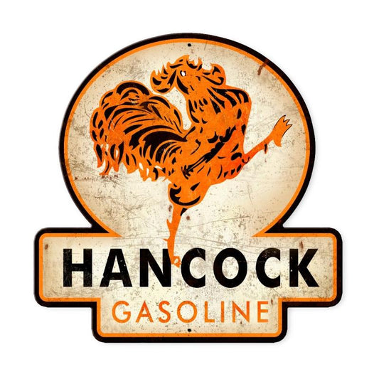 Hancock Old School Gasoline, Automotive, Custom Metal Shape, 16 X 16 Inches
