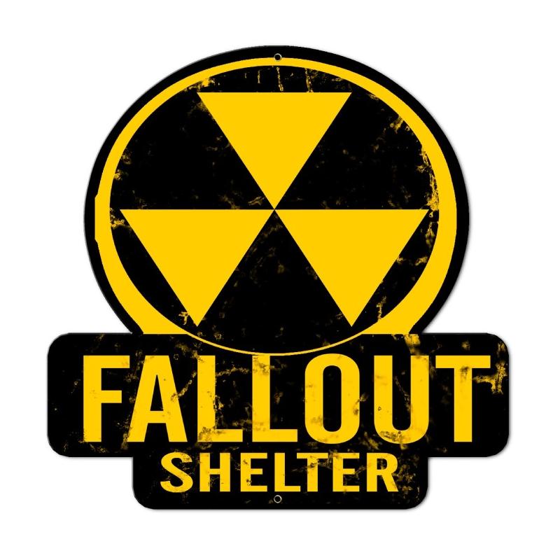 Fallout Shelter, Humor, Custom Metal Shape, 16 X 16 Inches
