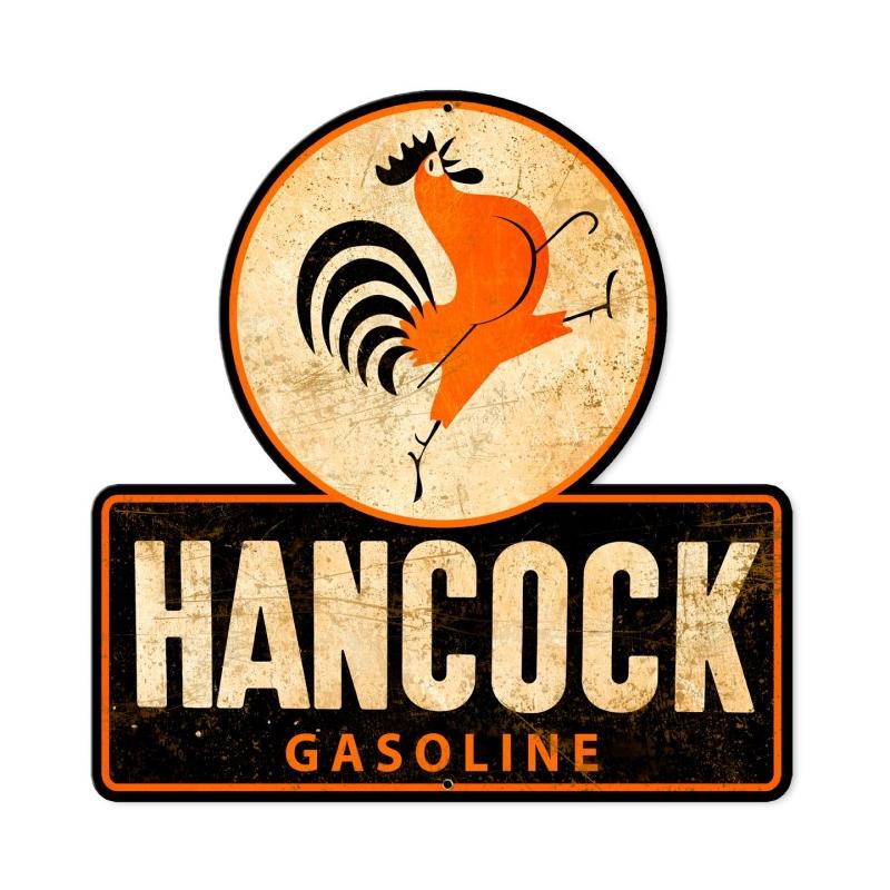 Hancock Old School Gasoline, Humor, Custom Metal Shape, 16 X 16 Inches