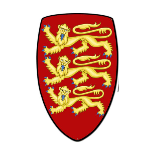 Lionheart Shield, Travel, Custom Metal Shape, 21 X 32 Inches