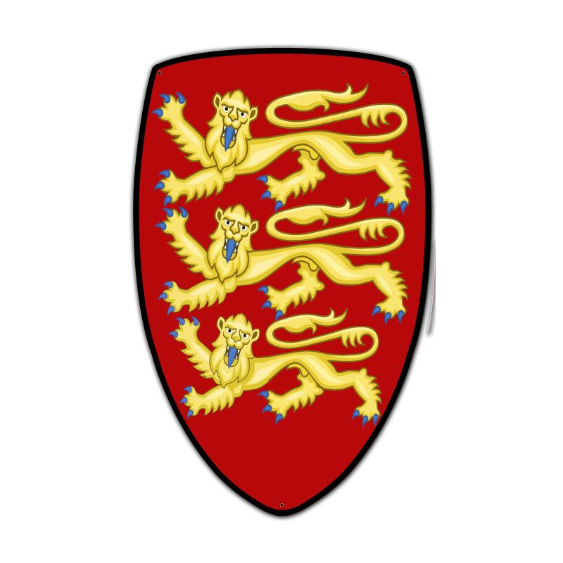 Lionheart Shield, Travel, Custom Metal Shape, 15 X 24 Inches