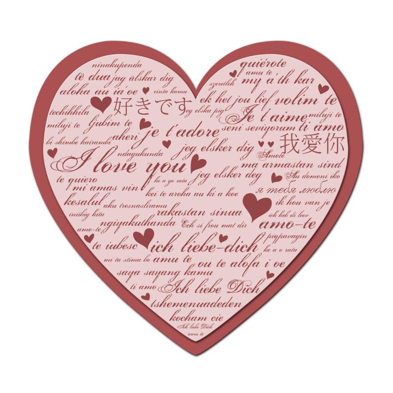 I Love You Heart, Nostalgic, 3D Metal Art, 24 X 24 Inches