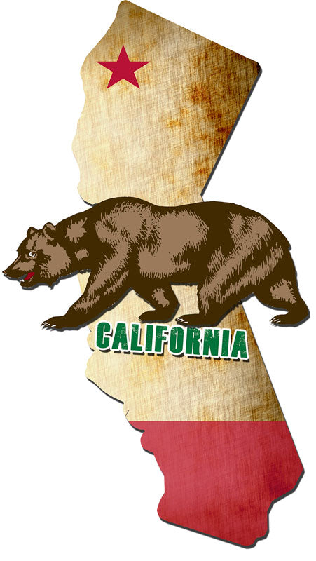 3-D California Bear , 3D Metal Art, PLASMA 3D , 32 X 18 Inches