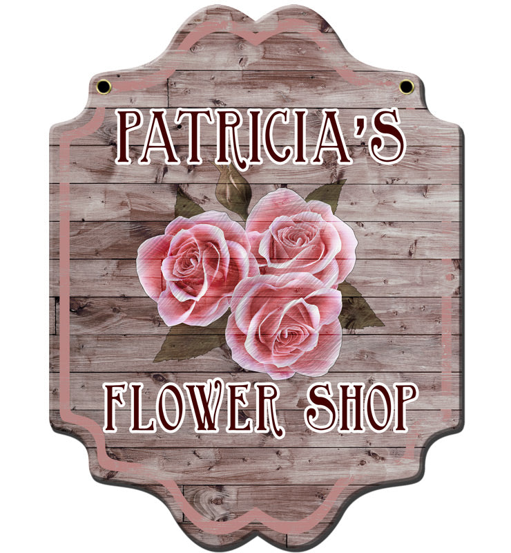 FLOWER SHOP PERSONALIZED, 3D Metal Art, PLASMA, 22 X 26 Inches