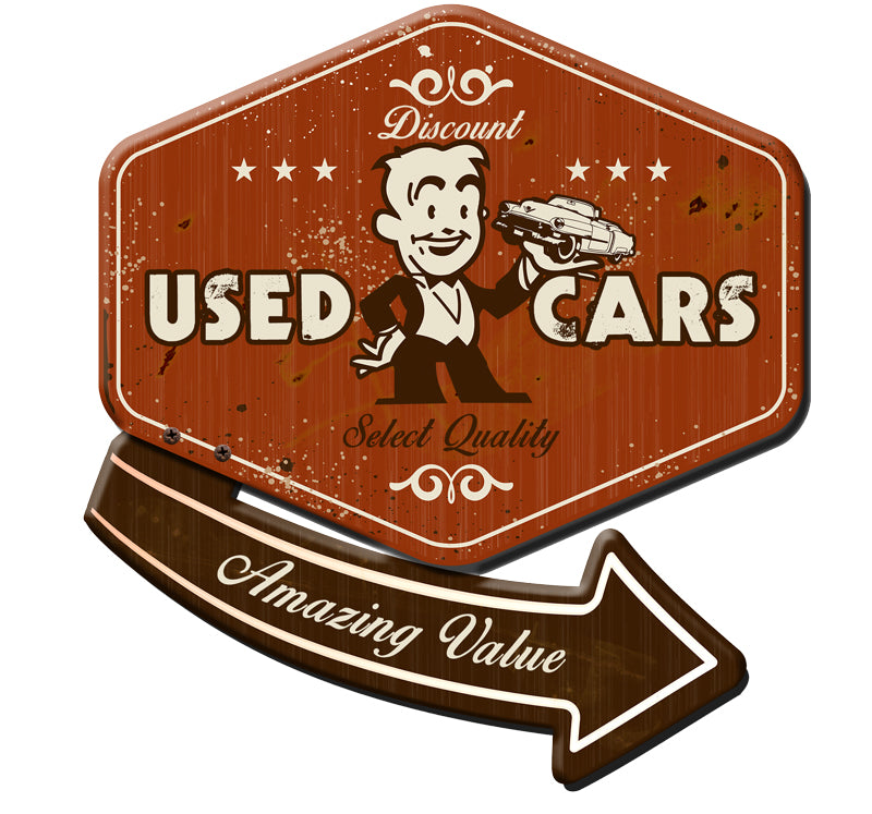 30's USED CAR 3-D, 3D Metal Art, PLASMA, 24 X 21 Inches