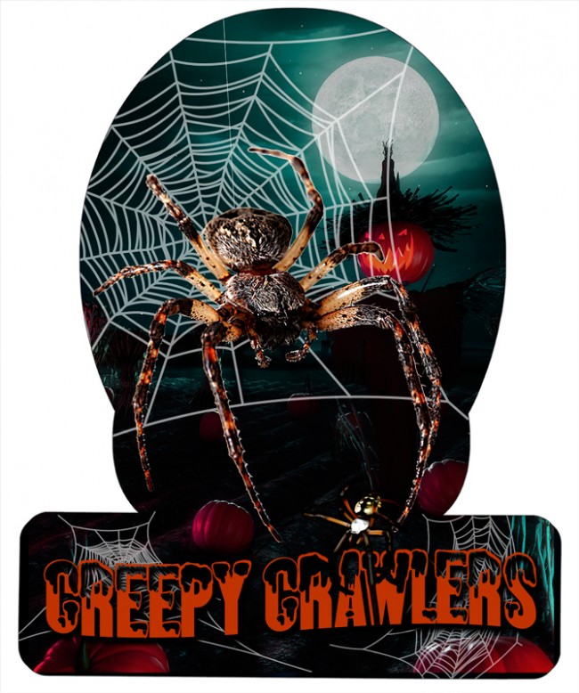 Creepy Crawlers, Halloween, HELMET METAL SIGN , 12 X 15 Inches