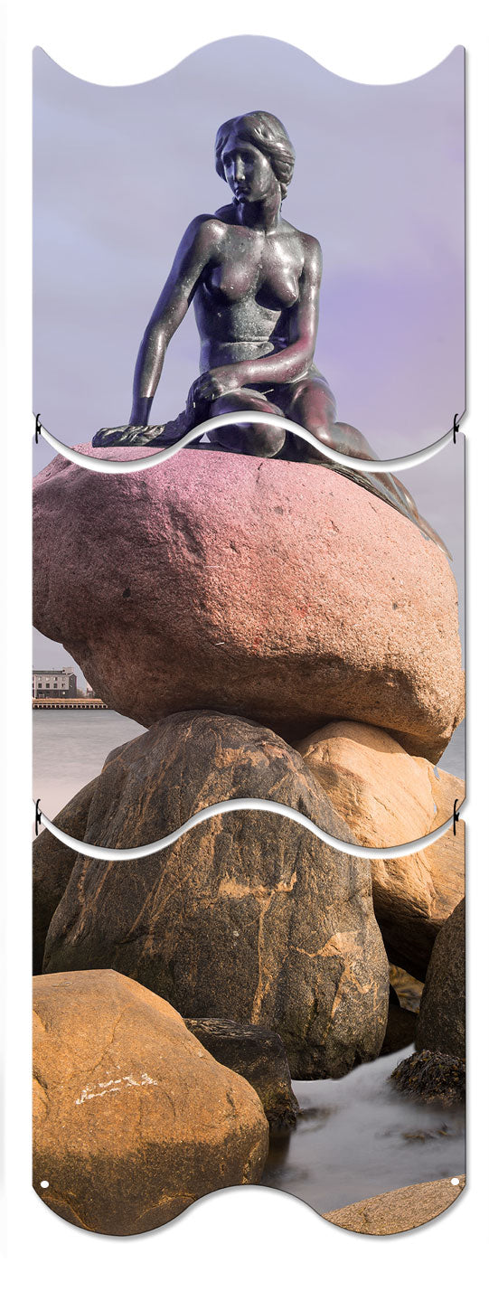 The Little Mermaid Statue, Travel, Triptych, 12 X 36 Inches