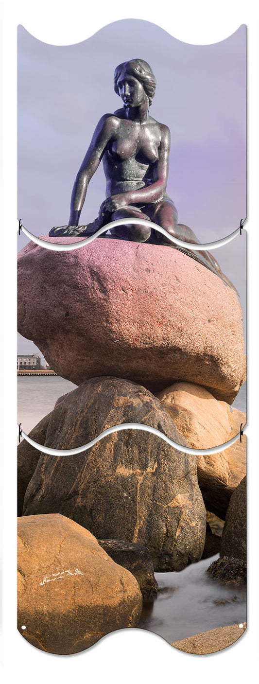 The Little Mermaid Statue, Travel, Triptych, 12 X 36 Inches