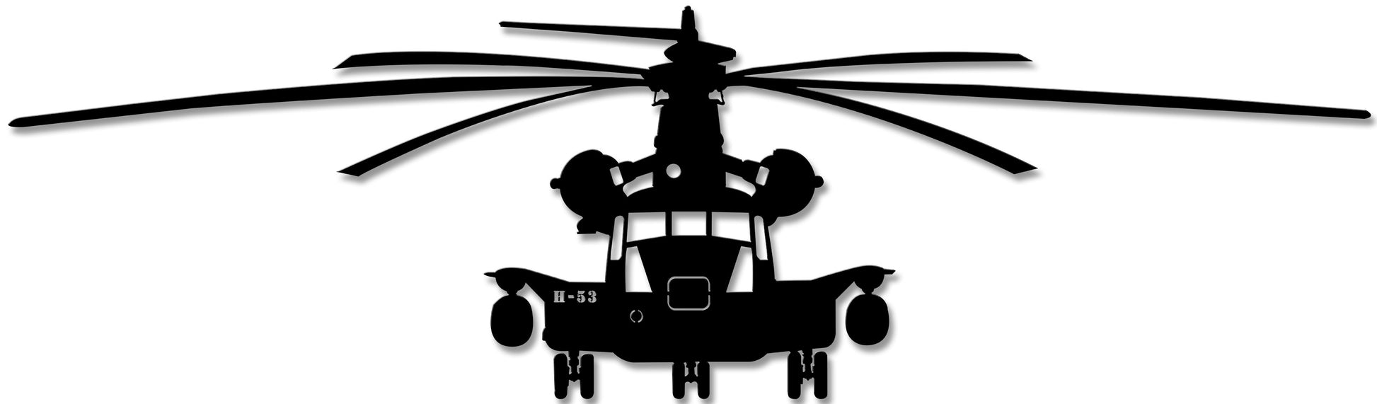 H-53 Helicopter, Military, Plasma, 47 X 13 Inches