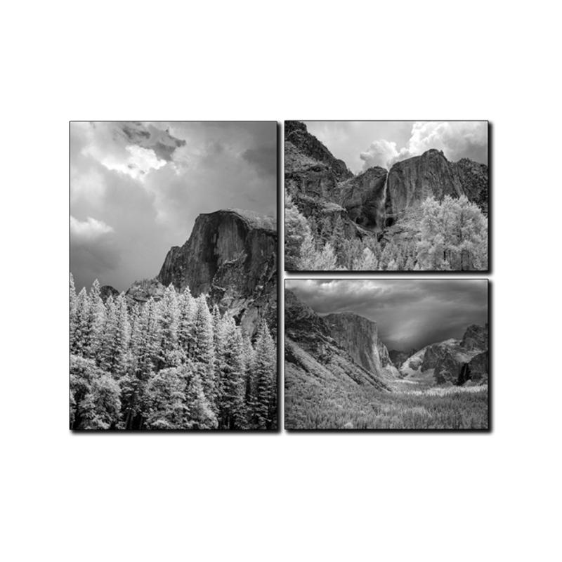 Yosemite Valley, Home and Garden, Triptych, 34 X 24 Inches