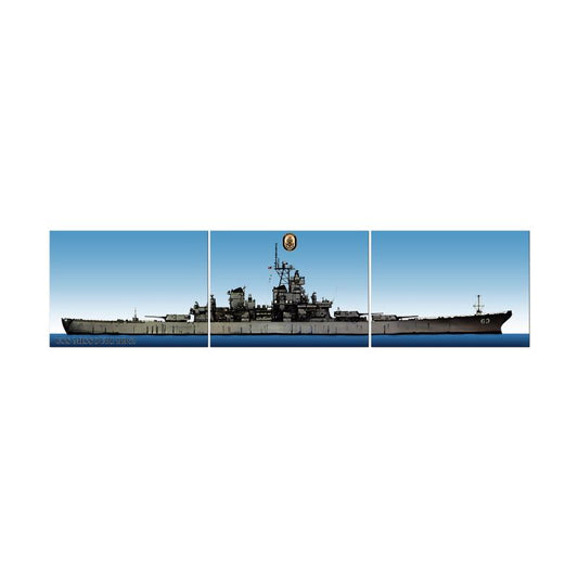 USS Missouri Triptych , Military, Metal Sign, 48 X 12 Inches