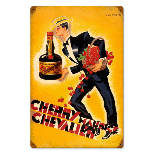 Cherry Brandy, Food and Drink, Vintage Metal Sign, 12 X 18 Inches