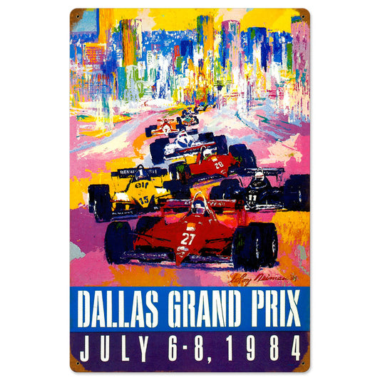 Dallas Grand Prix, Automotive, Vintage Metal Sign, 16 X 24 Inches