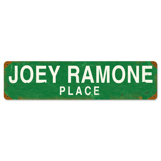 Joey Ramone Place, Street Signs, Vintage Metal Sign, 20 X 5 Inches