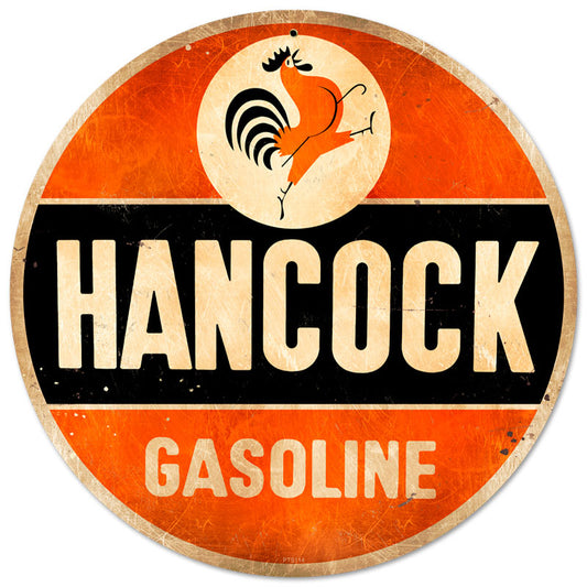 Hancock Old School, Automotive, Round Metal Sign, 14 X 14 Inches