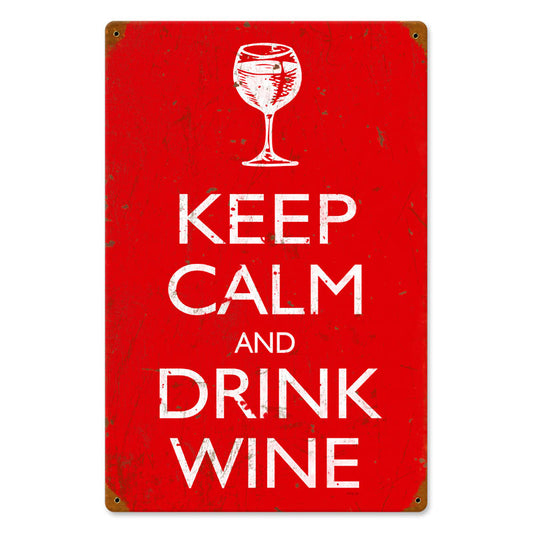 Keep Calm, Humor, Vintage Metal Sign, 12 X 18 Inches