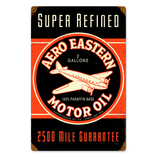 Aero Eastern, Automotive, Vintage Metal Sign, 12 X 18 Inches