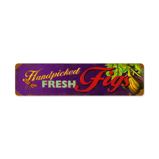 Fig Fresh, Home and Garden, Vintage Metal Sign, 20 X 5 Inches