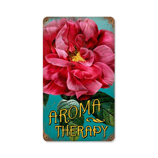 Aroma Therapy, Home and Garden, Vintage Metal Sign, 8 X 14 Inches