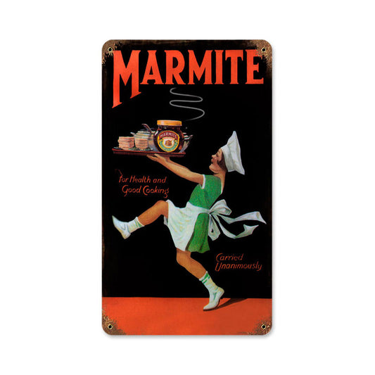 Marmite, Home and Garden, Vintage Metal Sign, 8 X 14 Inches