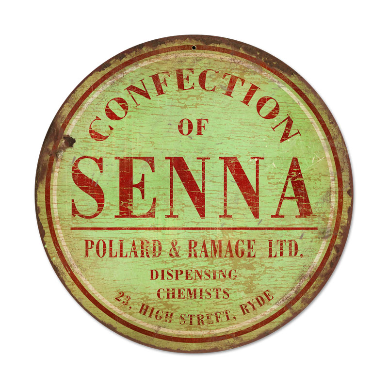 Connection of Senna, Home and Garden, Round Metal Sign, 14 X 14 Inches