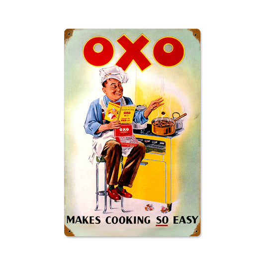 OXO Cook, Home and Garden, Vintage Metal Sign, 12 X 18 Inches