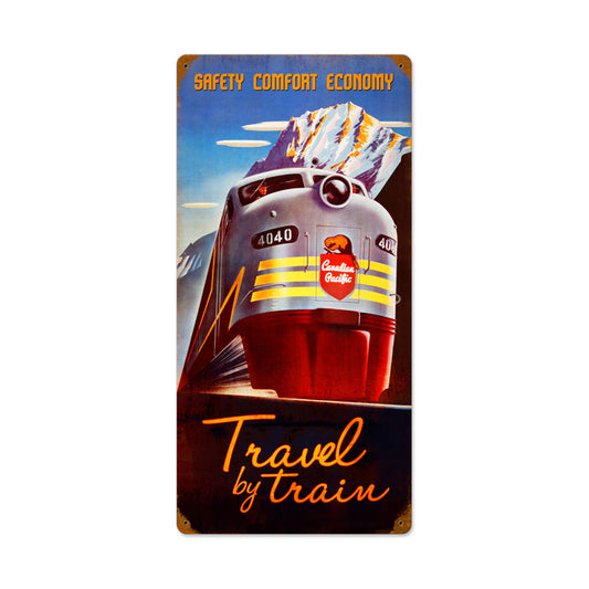 Canadian Pacific, Travel, Vintage Metal Sign, 12 X 24 Inches