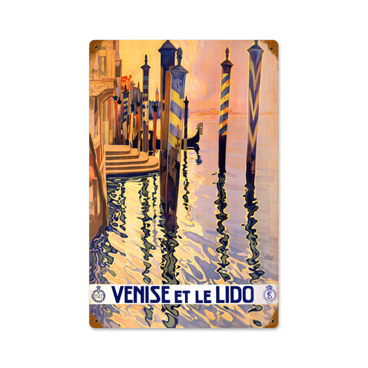 Venice, Travel, Vintage Metal Sign, 12 X 18 Inches