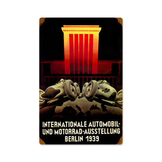 Berlin 1939, Automotive, Vintage Metal Sign, 12 X 18 Inches