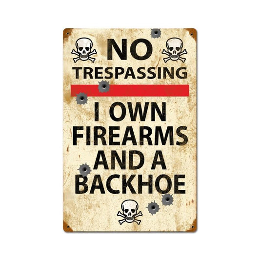 No Trespassing, Humor, Vintage Metal Sign, 12 X 18 Inches