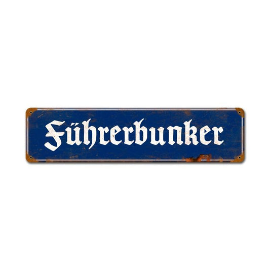 Fuhrerbunker Vintage, Axis Military, Vintage Metal Sign, 20 X 5 Inches