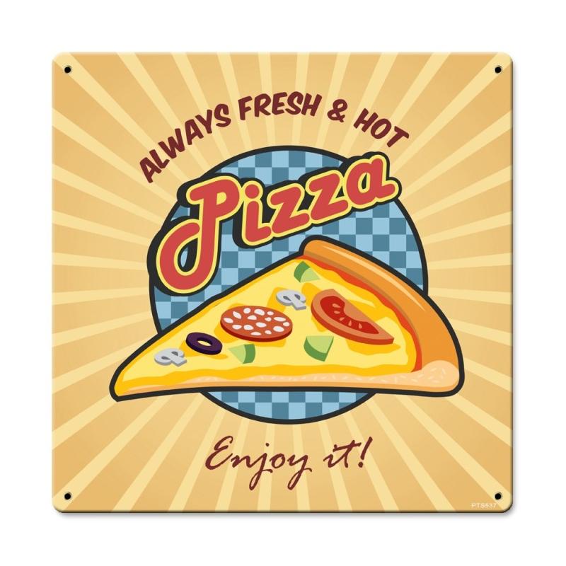 Pizza 12x12, Humor, Metal Signs, 12 X 12 Inches