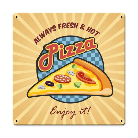 Pizza 12x12, Humor, Metal Signs, 12 X 12 Inches