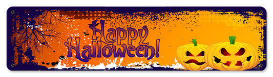 Happy Halloween, Halloween, SATIN METAL SIGN , 20 X 5 Inches