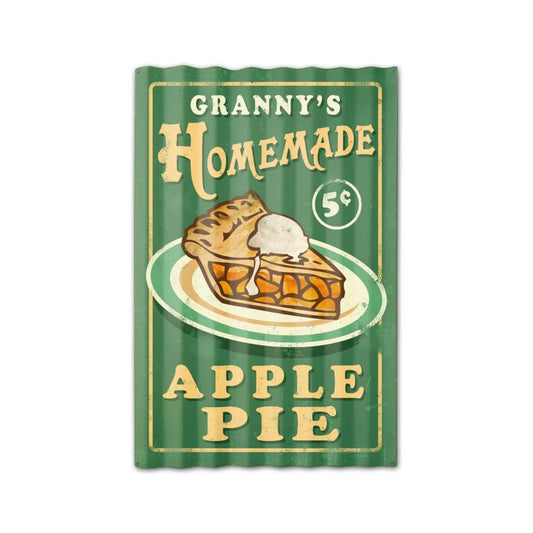 Home Made Pies Corrugated, Food and Drink, Corrugated Rustic Barn Wood Sign, 16 X 24 Inches