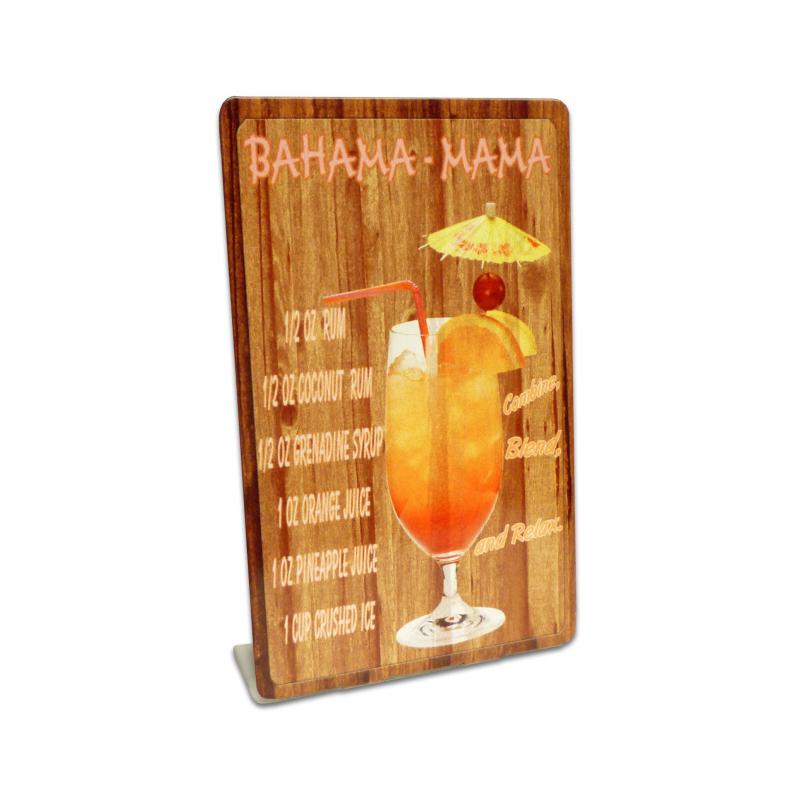 Bahama Mama Topper, Bar and Alcohol, Table Topper, 4 X 6 Inches