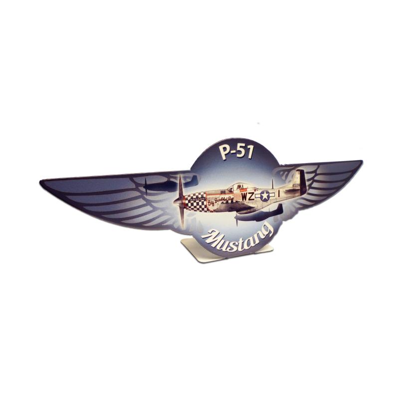 P51 Mustang Topper, Allied Military, Table Topper, 12 X 4 Inches