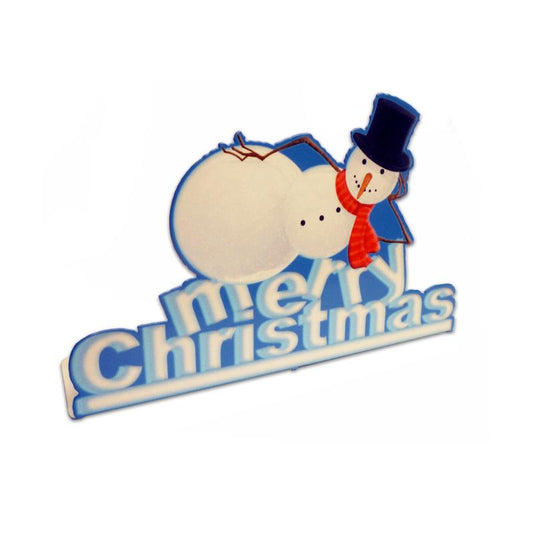 Snowman Topper, Allied Military, Table Topper, 9 X 6 Inches