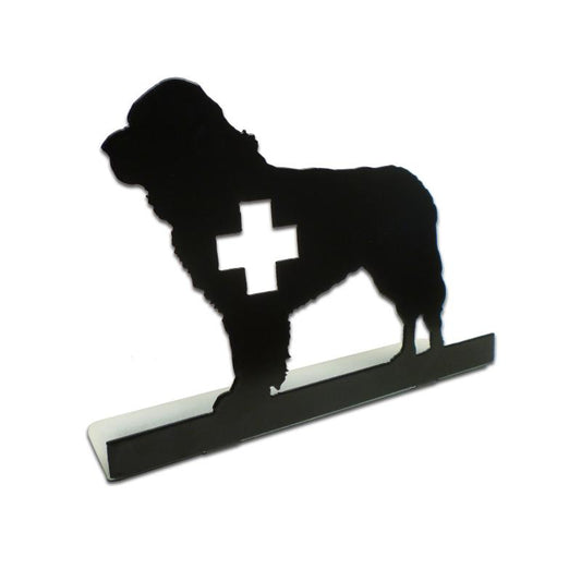 St. Bernard Silhouette Dog Topper, Home and Garden, Table Topper, 9 X 6 Inches