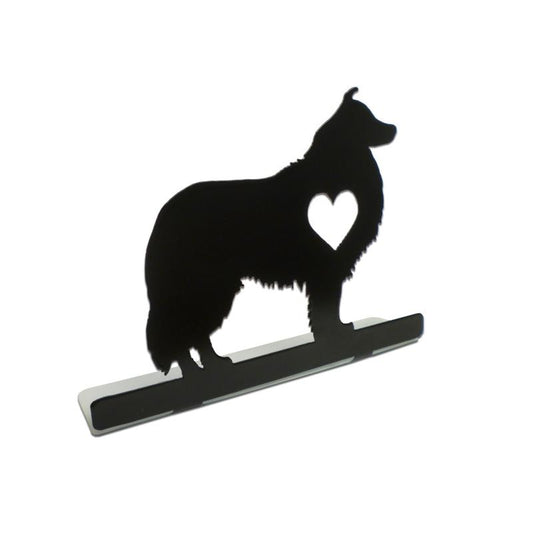 Collie Silhouette Dog Topper, Home and Garden, Table Topper, 9 X 6 Inches