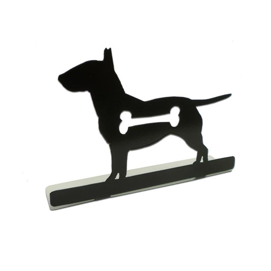 Bull Terrier Silhouette Dog Topper, Home and Garden, Table Topper, 9 X 6 Inches