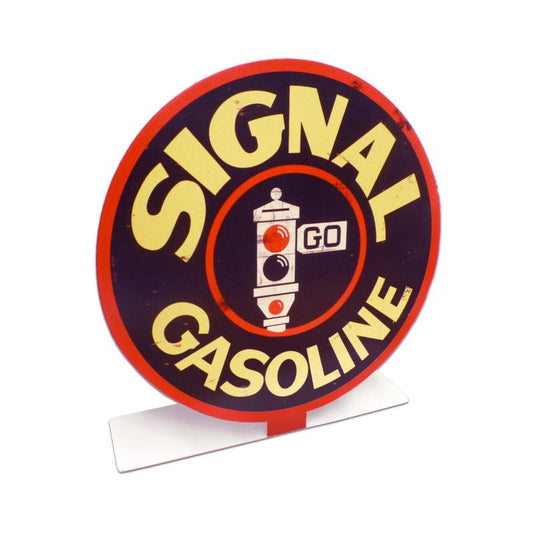 Signal Gasoline Topper, Automotive, Table Topper, 8 X 8 Inches