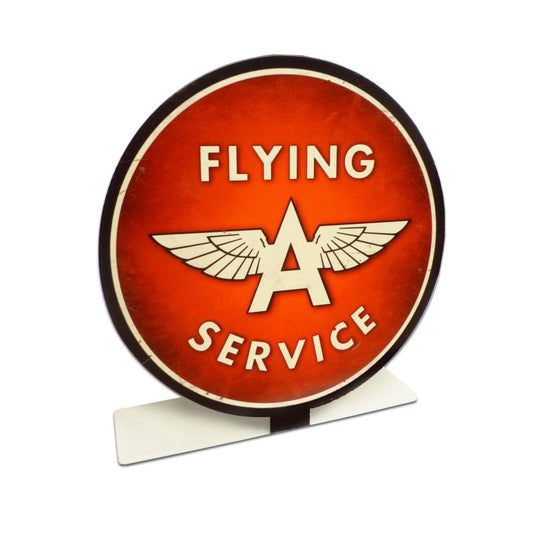 Flying A Service Topper, Automotive, Table Topper, 8 X 8 Inches