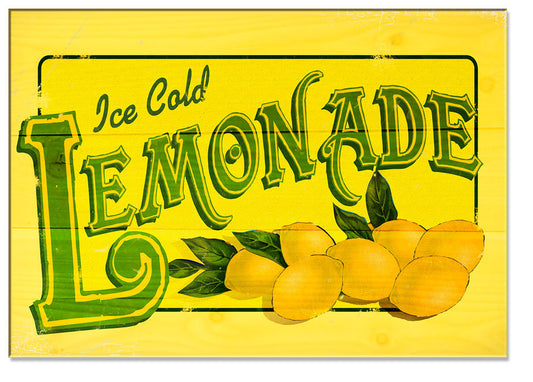 Lemonade, Home and Garden, WOOD PRINT , 14 X 20 Inches