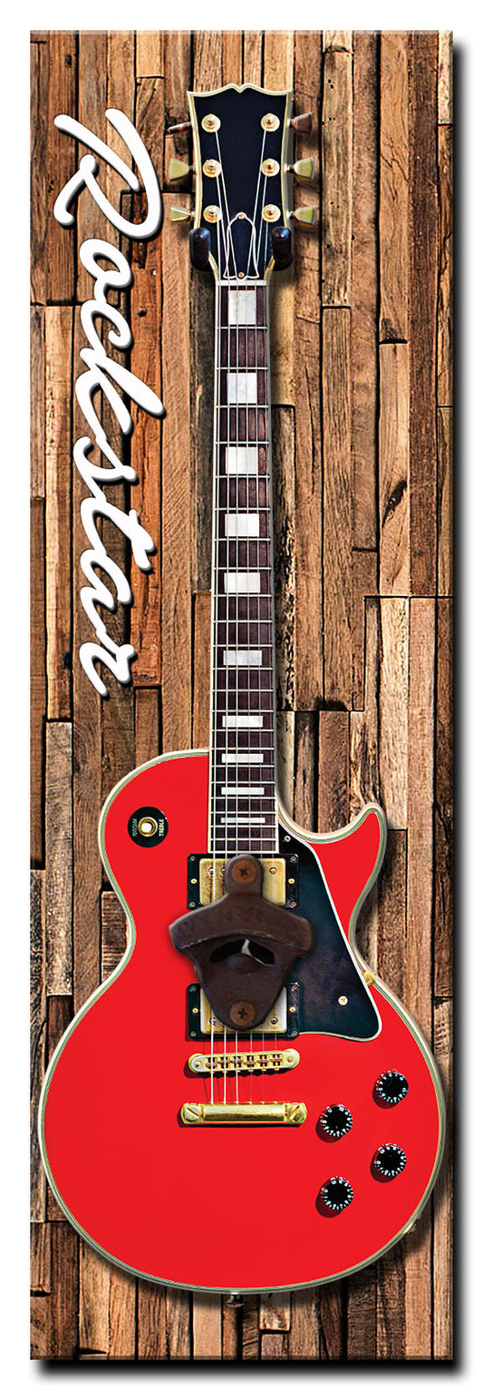 Rockstar Guitar Bottle Opener, Bottle Openers, Plasma, 7 X 22 Inches